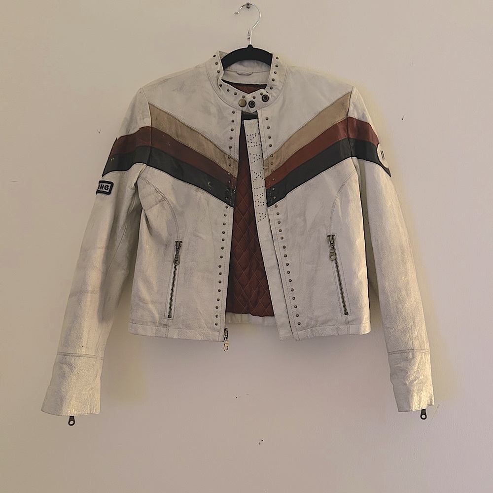 Wilson’s Leather white racing jacket